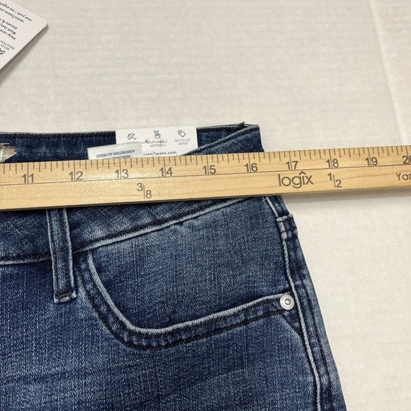 SEVEN7 Jeans The Bombshell High Rise Bootcut Split Hem Denim Womens Size 12 - Picture 6 of 12